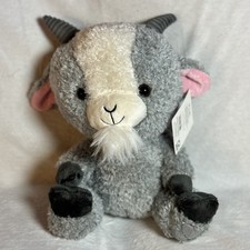 NEW Medium Sitting Goat Soft Plush, Gray and White, 11", Way To Celebrate 2025