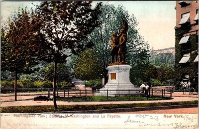 Postcard MONUMENT SCENE New York City New York NY m/09 AO0518