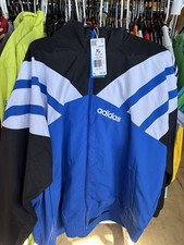 NEW Adidas Originals Track Top Jacket Blue Black Windbreaker JX3052 Mens Size XL