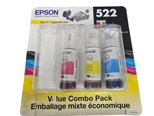 Genuine Epson 522 set 3x65mL Ink Bottles for EcoTank ex. 2029