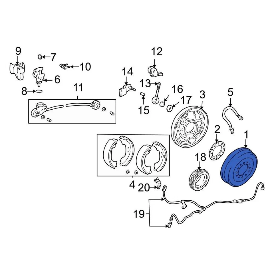 For Toyota Tacoma 1995-2004 Toyota 4243135210 Rear Brake Drum Foto 3 de 4