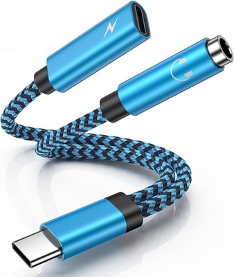 USB C Kopfhörer Adapter und Laden,2-in-1 Type C auf 3.5mm Klinke Adapter,USB C z