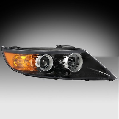 For 2011-2013 Kia Sorento Halogen Projector Black Amber Passenger Side Headlight