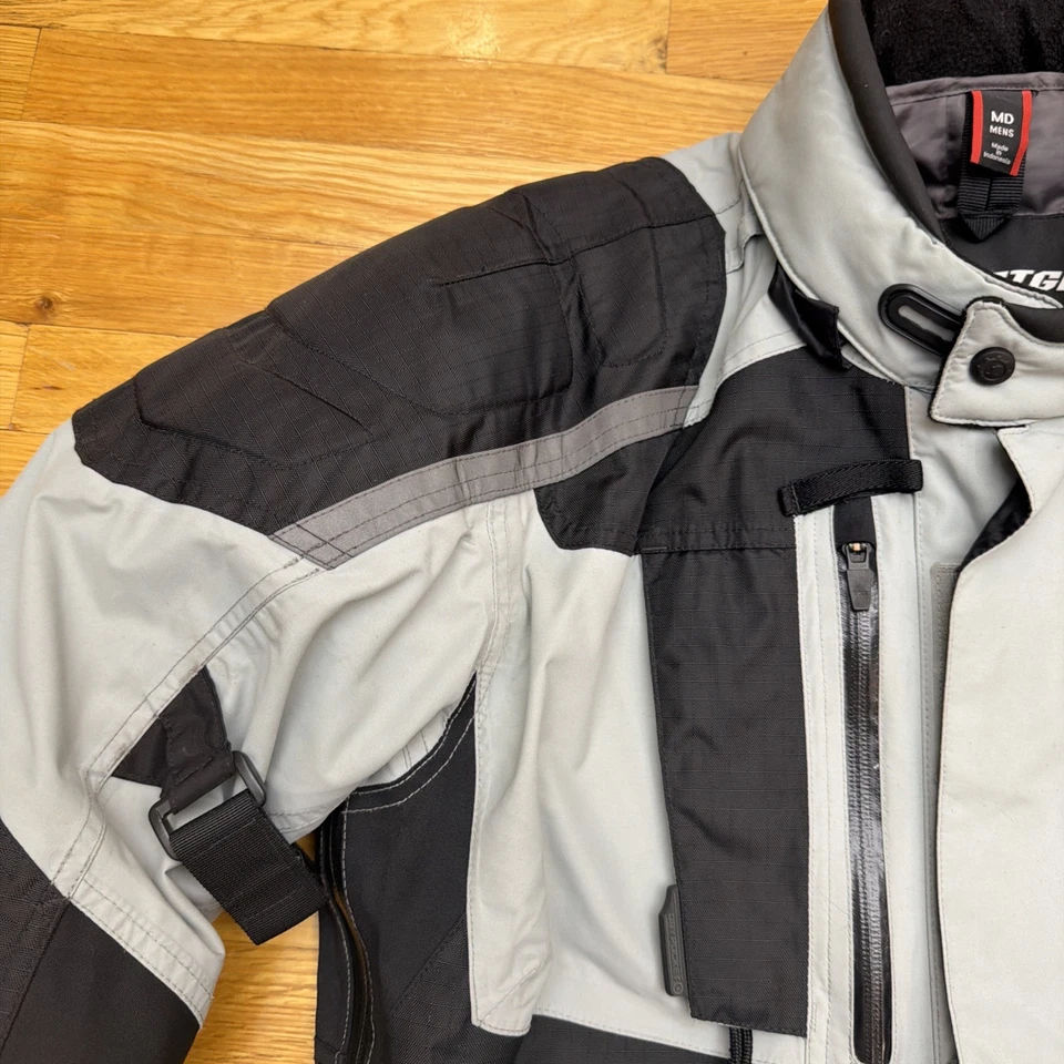 Jaqueta de Moto Firstgear Kathmandu + Forro Acolchoado Cinza Preto Masculina Média - Imagem 3 de 4