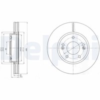 2X Delphi Bremsscheibe BG4281C FüR Hyundai KIA