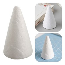 25pcs Foam Cones White Conical Shapes for Crafts Projects