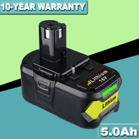 18V 5.0Ah Ersatz Akku FüR Ryobi Plus Lithium RB18L50 P108 P104 Batterie De