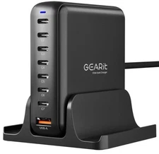 GEARit 8-Port 170W GaN Charger – Multiport USB-C Charging Station Power Hub