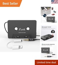 Transform Your Vintage Car with Our Durable Cassette Aux Adapter Kit, Black