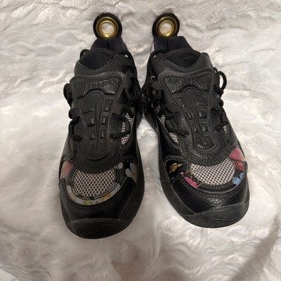 + Nike Air Swoopes 2 Leather Black Floral Basketbal Shoes 917592-002 Womens Sz 5