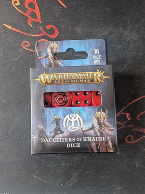WARHAMMER AGE OF SIGMAR DAUGHTERS OF KHAINE DICE 85-23 NEW SEALED