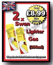 2x Swan Lighter Gas - 2x 200ml