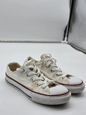 Converse Chuck Taylor All Star Shoes Kids Size 13 White Low Top Sneakers 3J256
