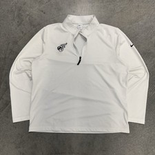 Men's Nike Indiana Fever Dri-FIT Quarter Zip Pullover White WNBA XL Grid Knit