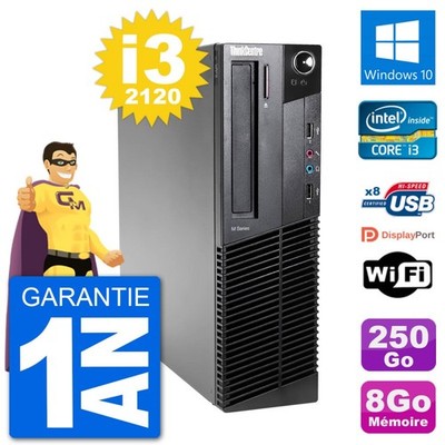 PC Lenovo M92p SFF Intel i3-2120 RAM 8GB Festplatte 250GB Windows 10 Wifi