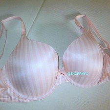 VICTORIA SECRET Body by Victoria Perfect Shape Push-Up Bra 36DD 36DDD Pink White