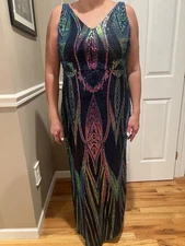 NW Nightway Sequined Evenyng Dress