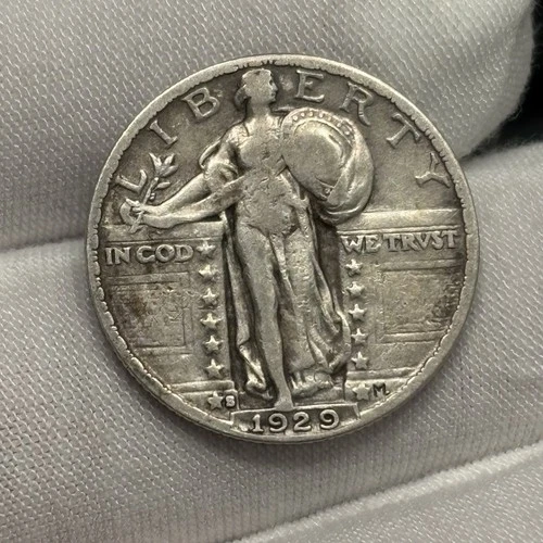 1929 S Standing Liberty Quarter Cleaned