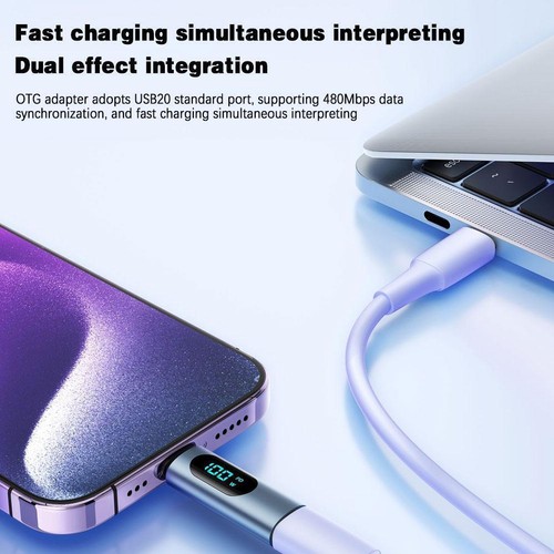 PD 100W 480Mbps USB-C to USB-C Adapter Type-C Fast Charging Converter F X6P0 - Picture 3 of 10