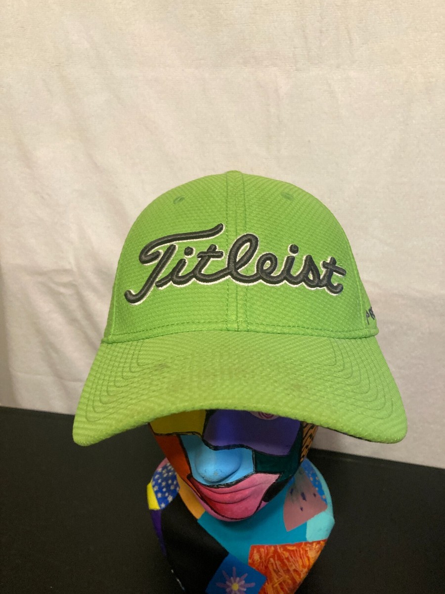 Titleist FJ Pro V Lime Green Small Medium Fitted Hat Golf Cap