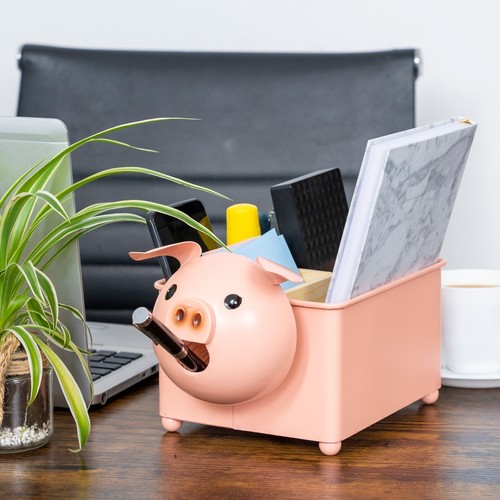 Made Easy Kit Desk Organizer, with Module Compartments (Pink Pig) - Picture 6 of 6