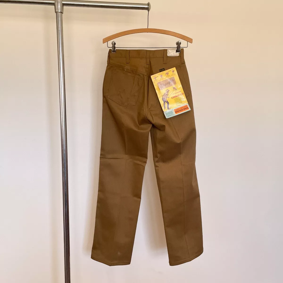 Vintage Early 1970s Wrangler Permanent Press Brown Pants Measured ...