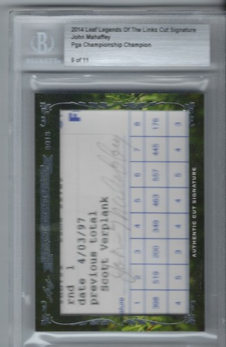 2014 Leaf Legends of the Links Cut Signature John Mahaffey Certified Auto PGA