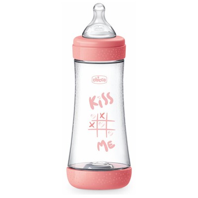 Chicco Baby Bottle Perfect5 4Chicco Perfect 4M+300ml Silikon Rosa