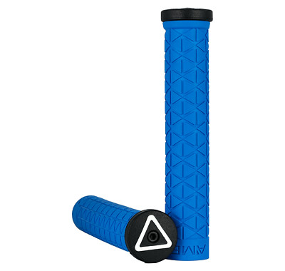 AME Long Flangeless Super Tri BMX Grips - GT SE Mafia Bike Life - Maui Blue