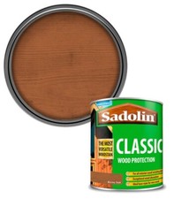 Sadolin Classic Oil Based Solvent All Purpose Exterior Woodstain 1L Burma Teak
