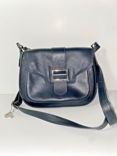 PICARD Black Leather Bag Handbag Shoulder Bag Shoulder Bag Shoulder Bag Used - Picture 1 of 11