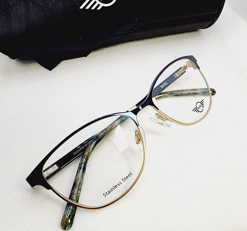 Mini Cooper 761005 Ladies Frame 40/TEA 52-15-135 Stainless Steel Teal Gold - Picture 4 of 23