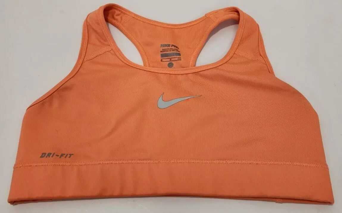 Nike Pro Compression Sports Bra Womens Size Small Bright Orange (YW)