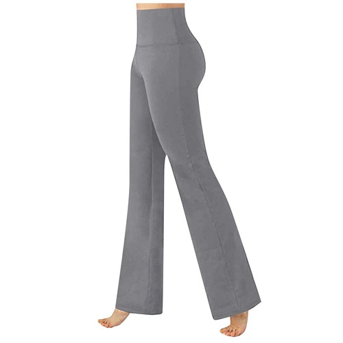Pantaloni yoga donna vita alta svasati leggings larghi dritti pantaloni yoga svasati petite - Foto 27 di 37