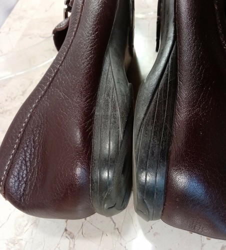 Etienne Aigner Prism Loafer Shoes Brown Leather Women Size 7.5 Buckle embellish - Picture 7 of 11