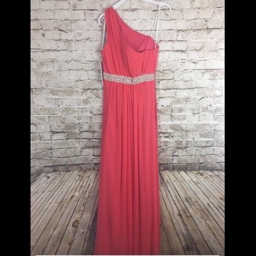 NEW Womens Fiesta Fashion WEDDING PAGEANT Long Party Cocktail Dress Coral Small - Picture 2 of 8
