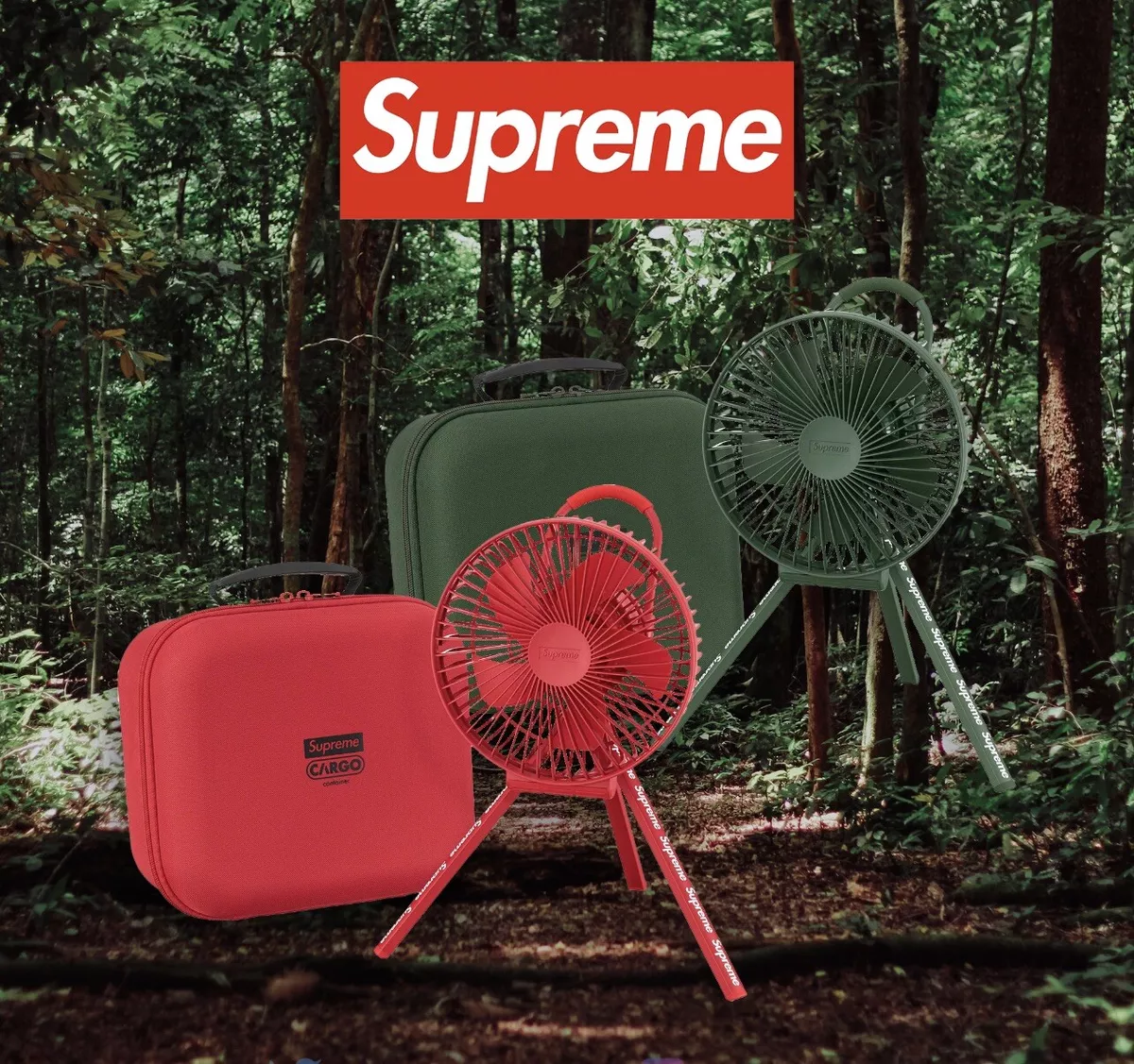 Supreme Cargo Container Electric Fan Red