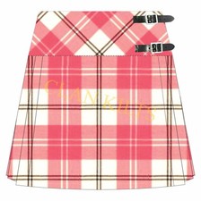 Scottish Handmade Traditional Ailsa Pink Dress Billie Tartan Kilt For Women