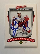 Detroit Red Wings MIKAEL SAMUELSSON Signed Card