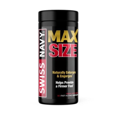 NEW MD Science Max Size Male Enhacement 60 Capsule Bottle, Longer Firmer Fuller