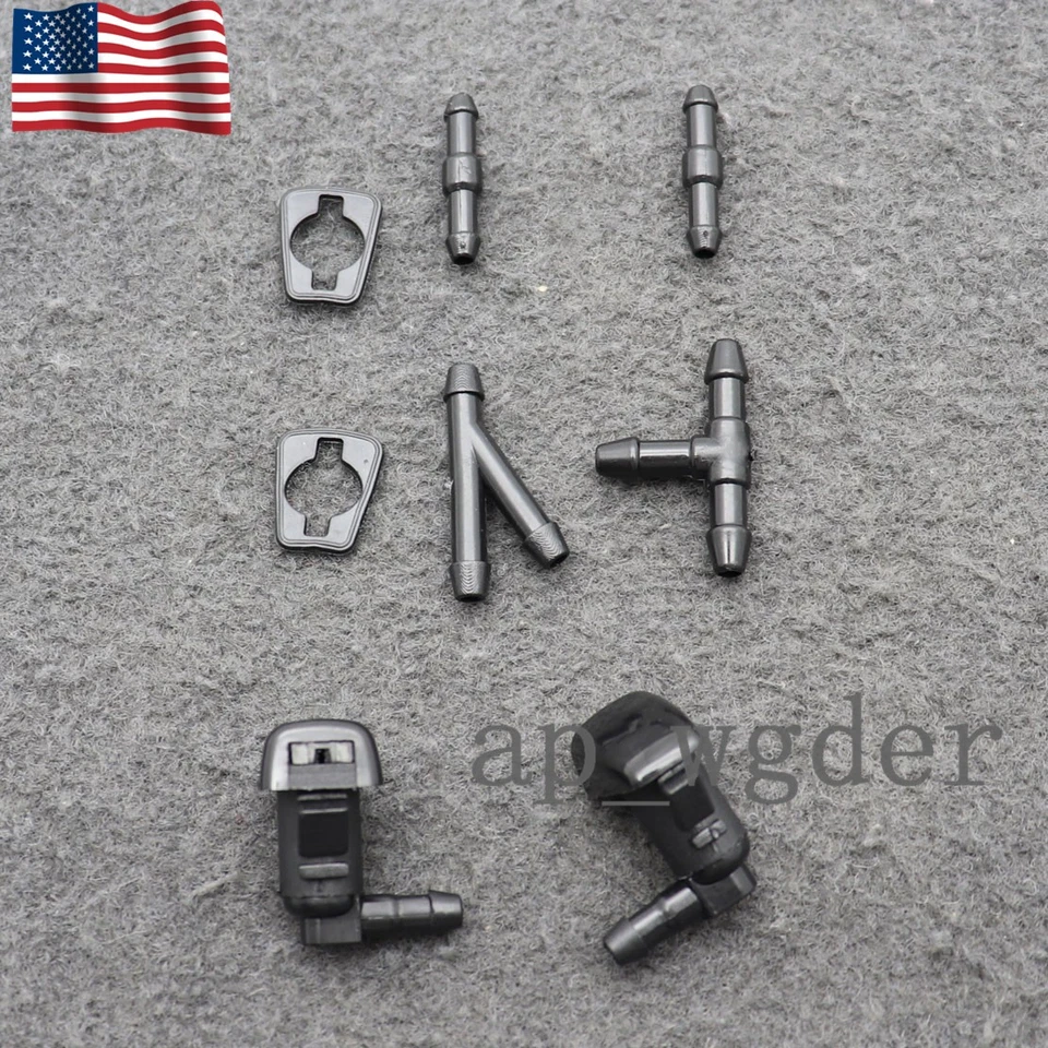 Pack de 1 Kit de boquillas de lavado de parabrisas delantero para Ford Fusion con manguera 8E5Z17603A Foto 4 de 4