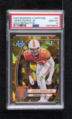 2024 Bowman U Chrome Sapphire Gold 35/50 James Pearce Jr #91 3hd
