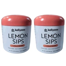 NEW Dr. Kellyann Lemon Sips + Strawberry 3.19 oz x2 Exp 11/2025 Drink Supplement