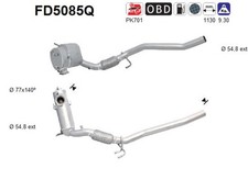 DPF Rußpartikelfilter Dieselpartikelfilter AS FD5085Q Siliziumcarbid für VW CC 3
