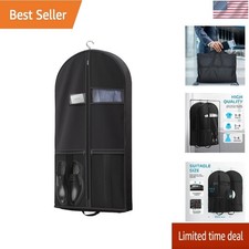 43" Travel Garment Bag with Accessories Zipper Pocket, Heavy Duty Suit Bag for S