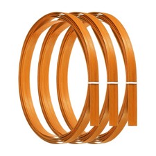 3pcs Bamboo Strips for Weaving 7/16" x 10 Ft Wicker Rattan Cane Reed, Orange
