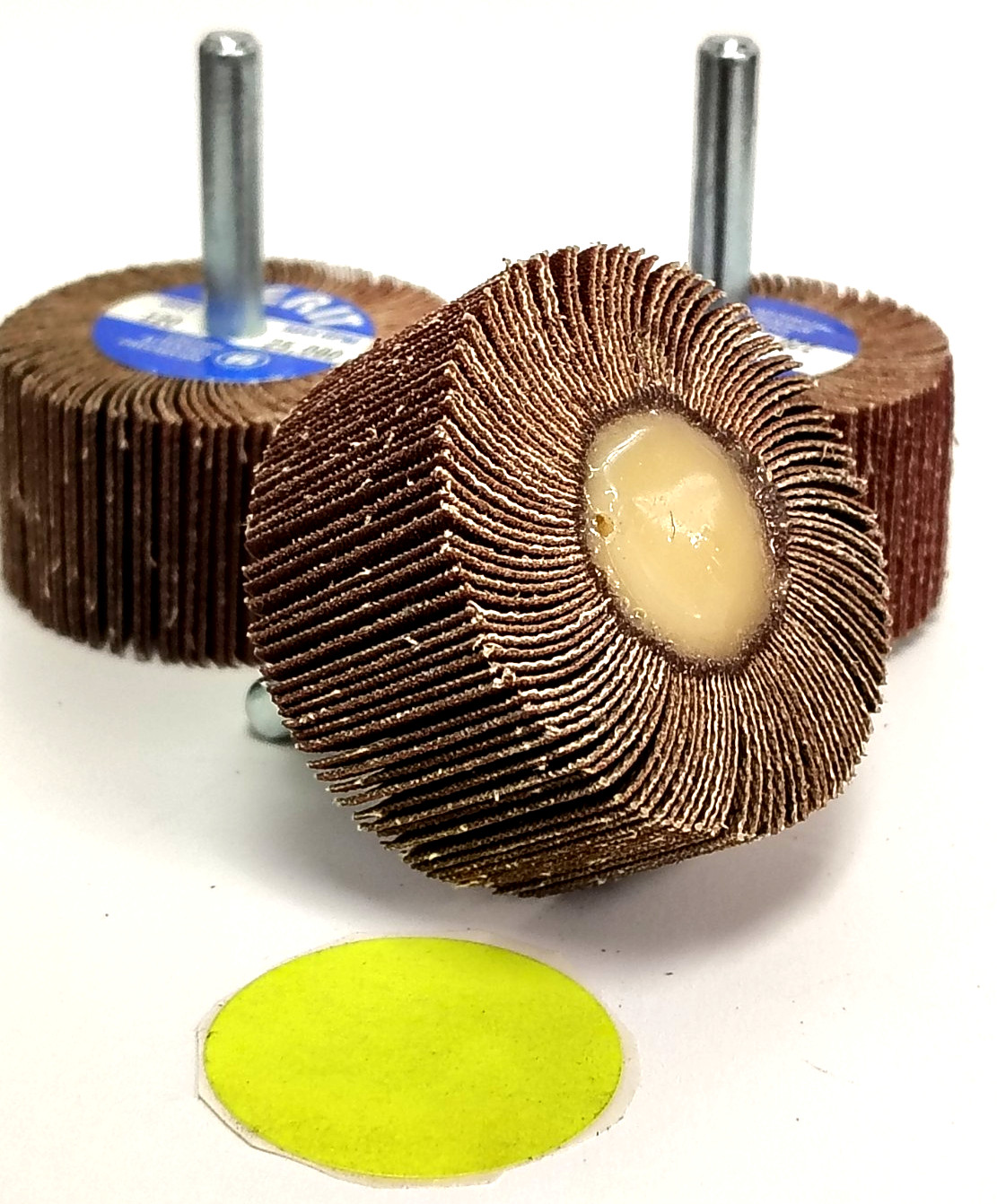 MERIT 2" ABRASIVE MOUNTED FLAPPING DISCS 120 GRIT 25,000 RPM ***LOT OF 3****