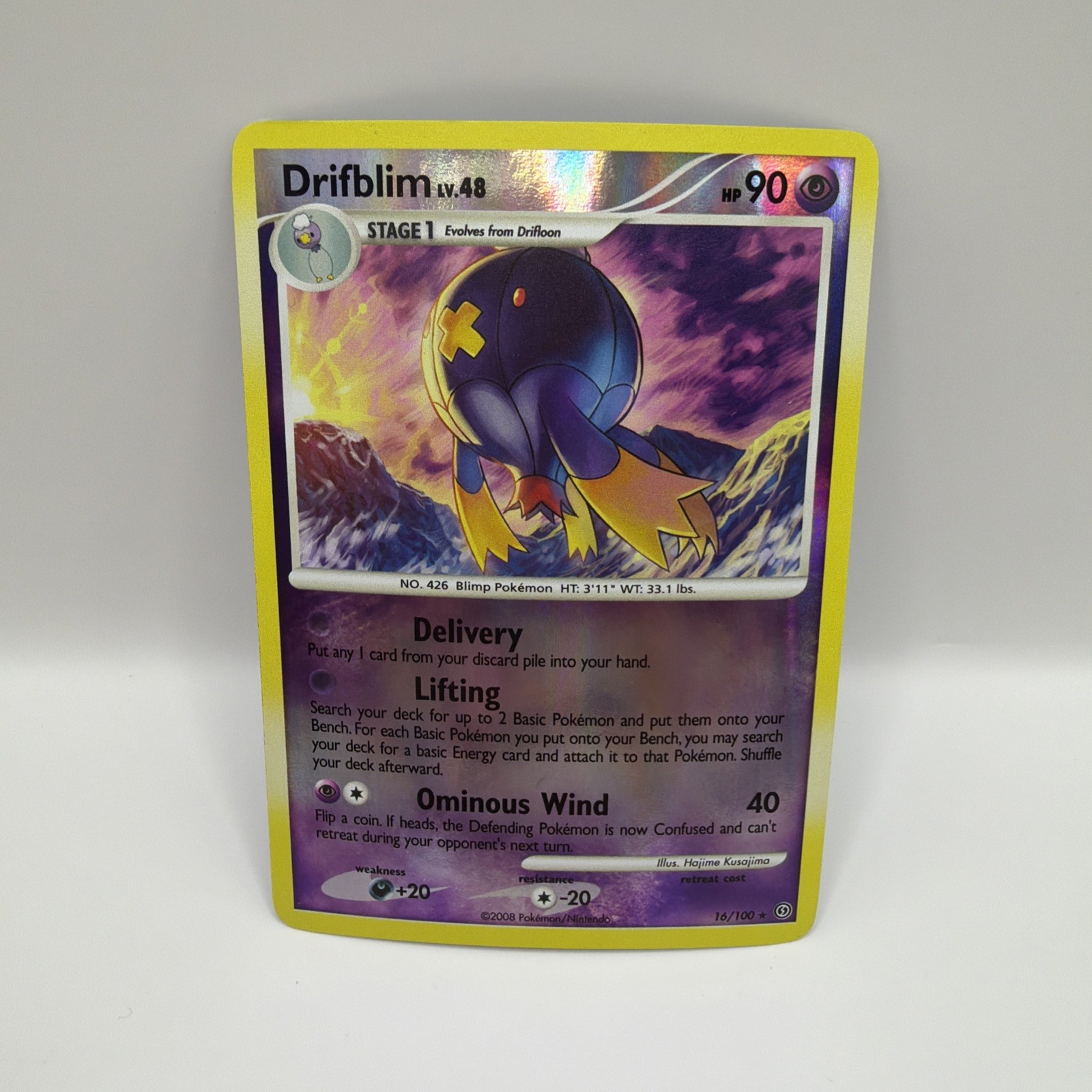 2008 Drifblim 16/100 Stormfront Reverse Holo LP/NM