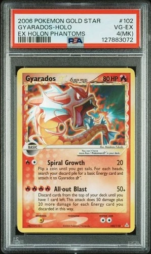 PSA 4 MK Gyarados Gold Star 102/110 Holon Phantoms Ultra Rare Holo Pokemon Card