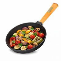 Ø20Cm Pfanne Aus Gusseisen Mit Holzgriff Abschraubbar 35Mm Hoch Bratpfanne